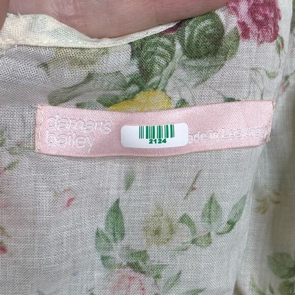 Damaris Bailey Rosita Floral Maxi Dress XL Ruffle Cap Sleeve Boho Chic - Picture 3 of 4